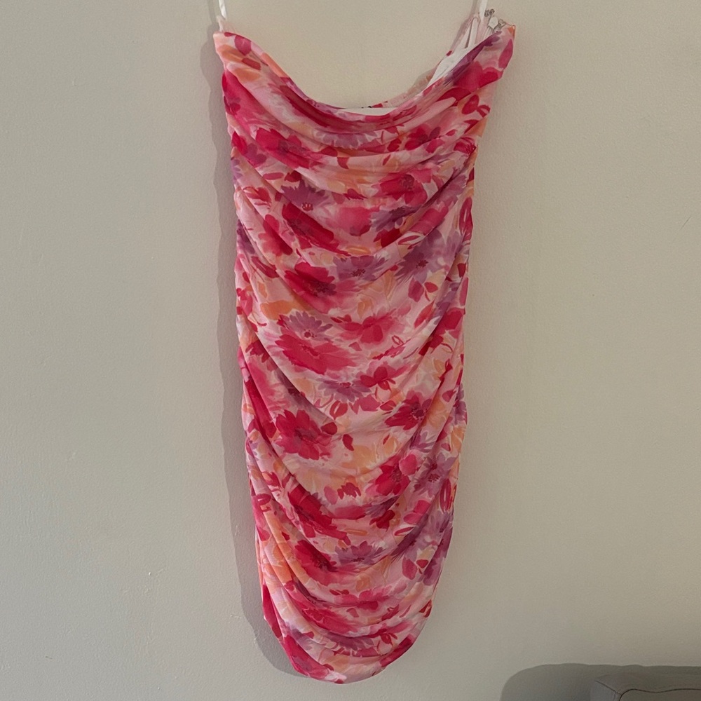 Hello Molly Pink and Red Floral Dress